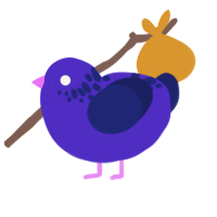 (unnamed), a indigo and navy chicken with a neck-speckle pattern