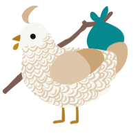 Army Dreamers, a white and beige chicken with a double-lace pattern