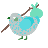 (unnamed), a silver and aqua chicken with a speckle pattern