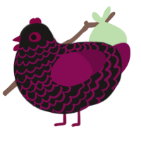 (unnamed), a sable and wine chicken with a lace pattern