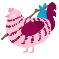 (unnamed), a rose and maroon chicken with a bar pattern