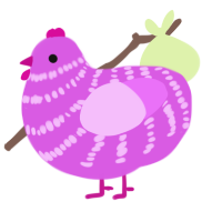 (unnamed), a orchid and lavender chicken with a bar pattern