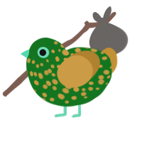 (unnamed), a leaf and gold chicken with a speckle pattern