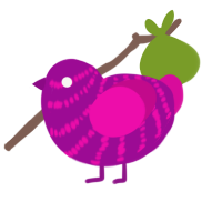 (unnamed), a plum and fuchsia chicken with a bar pattern
