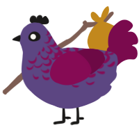 Alek, a overcast and wine chicken with a half-lace pattern