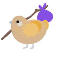 Honey, a beige and honey chicken with a half-lace pattern