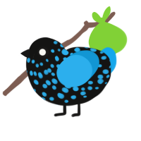 (unnamed), a black and sky chicken with a speckle pattern