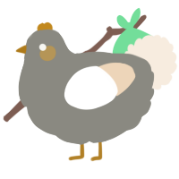 Lamp, a ash and cream chicken