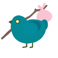 (unnamed), a teal and sea chicken with a lace pattern