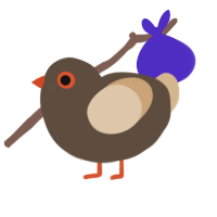 (unnamed), a bark and beige chicken
