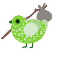 (unnamed), a grass and gluppy chicken with a speckle pattern