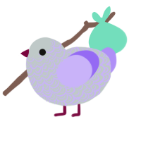 (unnamed), a silver and lilac chicken with a double-lace pattern