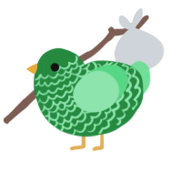 Henbit Progress, a viridian and spring chicken with a lace pattern