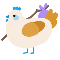 A cream and orange chicken