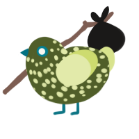 Pickles, a olive and lemon chicken with a speckle pattern