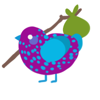 Assault, a plum and cerulean chicken with a speckle pattern