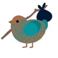 (unnamed), a brown and teal chicken with a lace pattern