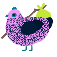 (unnamed), a lavender and tumblr chicken with a double-lace pattern