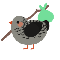 Pigeon, a ash and sable chicken with a half-lace pattern