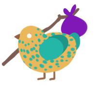Evil Jellybean, a honey and turquoise chicken with a speckle pattern