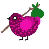 (unnamed), a wine and fuchsia chicken with a speckle pattern
