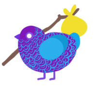 (unnamed), a violet and sky chicken with a double-lace pattern