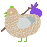 Thea, a beige and silver chicken with a lace pattern