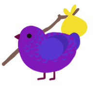 (unnamed), a violet and indigo chicken with a half-lace pattern