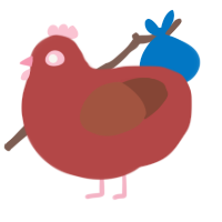 ruby, a red and russet chicken