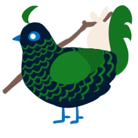 A tumblr and leaf chicken with a lace pattern