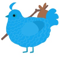 A sky chicken with a lace pattern