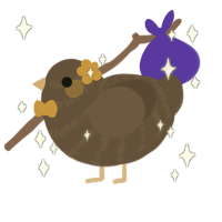 eepy, a bark chicken with a bar pattern