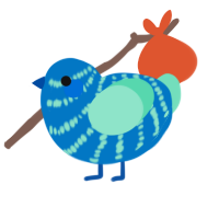 Ocean Breeze, a sapphire and mint chicken with a bar pattern