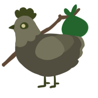 A grey and ash chicken with a head pattern