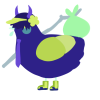 A lemon and indigo chicken
