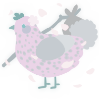 Cherie, a leaf and bark chicken with a speckle pattern
