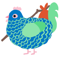 A sapphire and spring chicken with a lace pattern