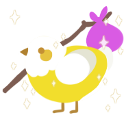 A yellow and white chicken with a head pattern