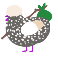 Speckly Egg, a grey and cream chicken with a speckle pattern