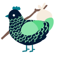 Aquarium gravel, a tumblr and spring chicken with a lace pattern