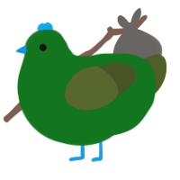Apple, a leaf and olive chicken