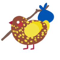 Golden Apple, a russet and yellow chicken with a speckle pattern