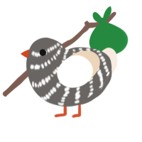 Lil goose, a grey and cream chicken with a bar pattern
