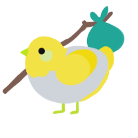 Lemon, a mist and yellow chicken with a head pattern