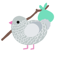 Peaceful, a silver and mist chicken with a lace pattern
