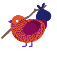 (unnamed), a vermilion and wine chicken with a lace pattern