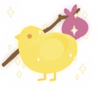 Peep, a yellow chicken with a neck-speckle pattern