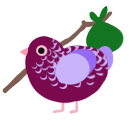 (unnamed), a wine and lilac chicken with a half-lace pattern