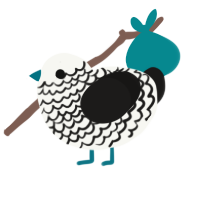Void Wannabe, a white and sable chicken with a lace pattern