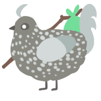 (unnamed), a ash and silver chicken with a speckle pattern